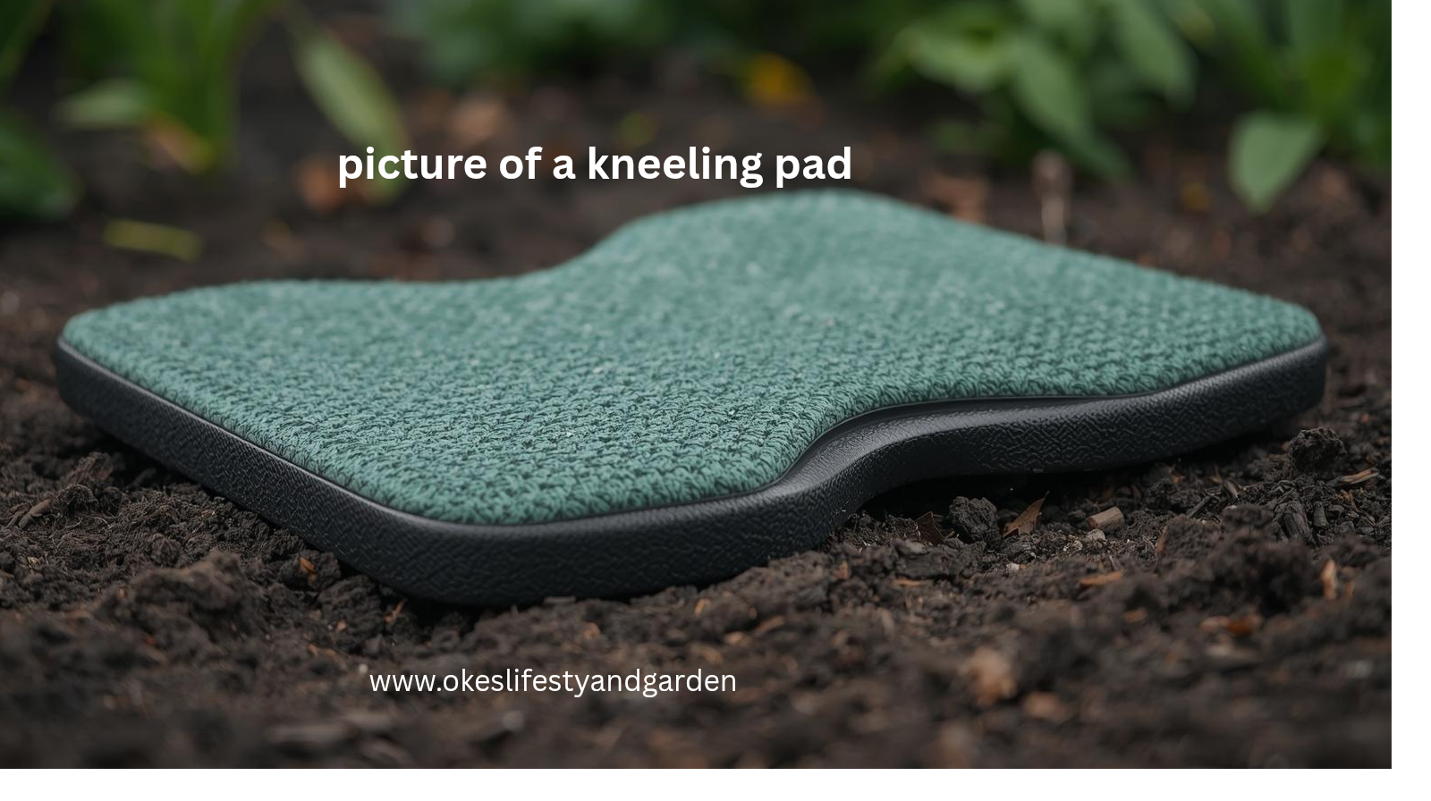 picture of a kneeling pad placed on a dark soil , one of the top 10 gardening tools for beginners